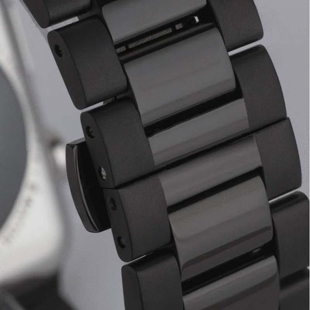 Case-Mate Linked - Pasek ze stali nierdzewnej do Apple Watch 42/44/45/49 (Black Glossy/Space Grey Matte)