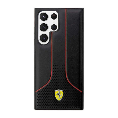 Ferrari Perforated 296P Collection - pouzdro pro Samsung Galaxy S23 Ultra (černé)