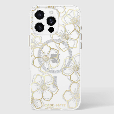 Pouzdro Case-Mate Floral Gems MagSafe - iPhone 16 Pro Max (zlaté)