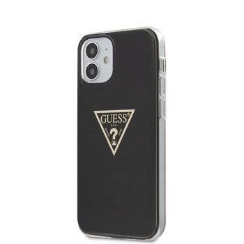 Guess Metallic Triange - Coque pour iPhone 12 Mini (noir)