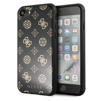 Guess Double Layer Glitter Case Peony G - iPhone SE 2020 / 8 / 7 Case (Schwarz)