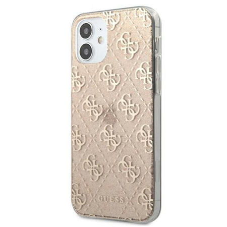 Guess 4G Glitter - pouzdro pro iPhone 12 Mini (zlaté)
