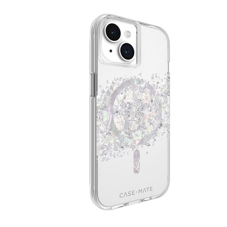 Case-Mate Karat MagSafe - Coque iPhone 15 / iPhone 14 / iPhone 13 décorée avec de la nacre (A Touch of Pearl)