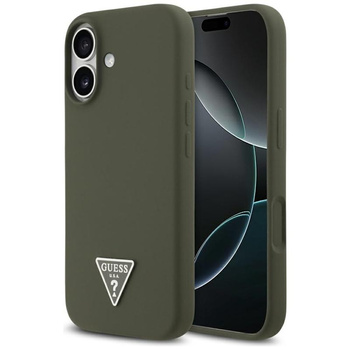 Guess Silicone Triangle Logo MagSafe - iPhone 17 Case (khaki)