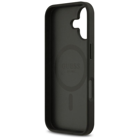 ETUI DO IPHONE 17 do MAGSAFE GUESS ORYGINALNE CZARNE SKÓRZANE MODNE CASE