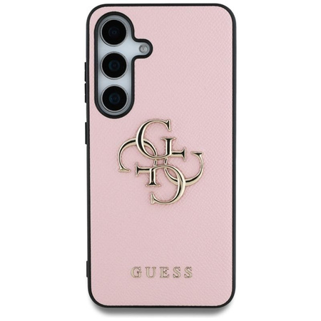Guess Grained Big 4G Logo Small Classic Logo - Case for Samsung Galaxy S25+ (pink)
