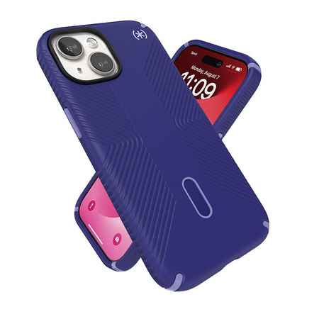 Speck Presidio2 Grip ClickLock & MagSafe - Tasche iPhone 15 / iPhone 14 / iPhone 13 (Future Blue/Purple Ink)