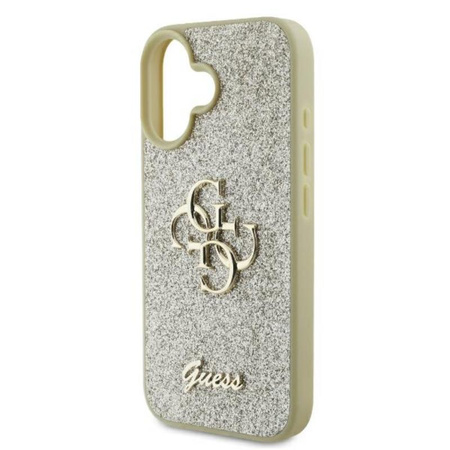 Coque Guess Fixed Glitter Big 4G - iPhone 16 Plus Case (Gold)