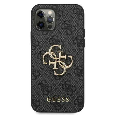 Guess 4G Big Metal Logo - iPhone 12 Pro Max Tasche (grau)