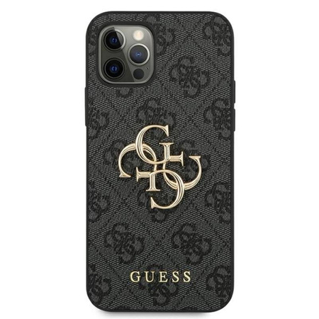 Guess 4G Big Metal Logo - iPhone 12 / iPhone 12 Pro Tasche (grau)