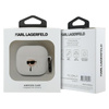 Karl Lagerfeld 3D Silicone NFT - Étui AirPods 4 (blanc)
