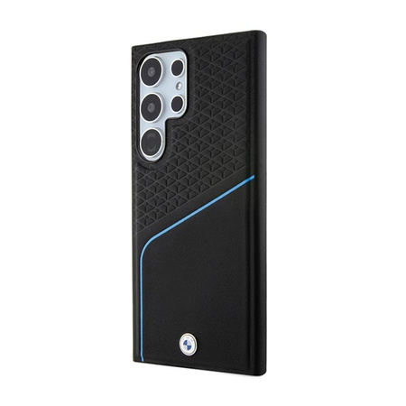 BMW Signature Leather Textured & Line MagSafe - pouzdro pro Samsung Galaxy S24 Ultra (černé)