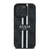 Pouzdro Guess 4G MagSafe s potiskem pruhů - iPhone 16 Pro (černé)