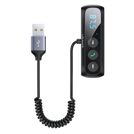 USAMS US-SJ503 - Autós kihangosító készlet FM adóval Bluetooth 5.0 (fekete)
