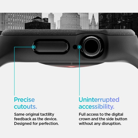 Spigen Vault Pro - Pánt tokkal Apple Watch 10 46 mm-es órához (matt fekete)