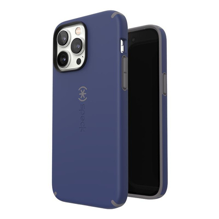 Speck CandyShell Pro - pouzdro pro iPhone 14 Pro Max s povrchovou úpravou MICROBAN (pruská modrá / oblačná šedá)
