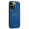 Guess Saffiano Metal Logo Stripes - Coque iPhone 13 Pro (bleu)