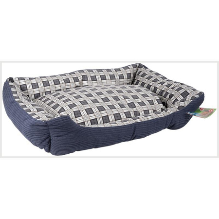 Canapé-lit souple pour chiens 75 x 58 x 19 cm roz. L (bleu marine)
