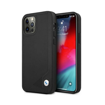 BMW Leder Debossé - Tasche für iPhone 12 / iPhone 12 Pro (schwarz)