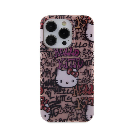 Hello Kitty IML Tags Graffiti - iPhone 15 Pro Tasche (rosa)