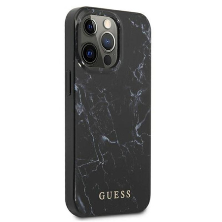 Guess Marble - pouzdro pro iPhone 13 Pro (černé)