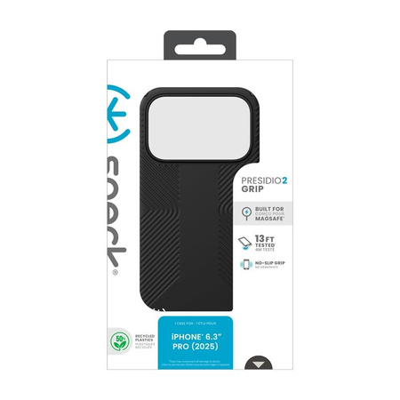 Speck Presidio2 Grip MagSafe - iPhone 17 Pro Tasche (Schwarz / Schiefergrau / Weiß)
