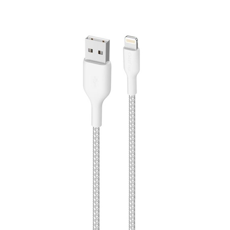 PURO Fabric Ultra Strong - Câble tressé USB-A / Lightning MFi 1.2m (blanc)