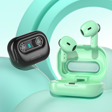 WEKOME VA06 Vanguard Series - V5.2 TWS Wireless Bluetooth Headphones with Charging Case (Green)