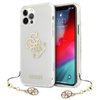 Guess 4G Big Logo Charm - pouzdro pro iPhone 12 Pro Max (zlaté přívěsky)