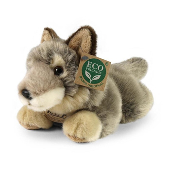 Plüsch-Wolf-Maskottchen, Realistischer Wolf, genau wie der Echte, ECO, 20 cm