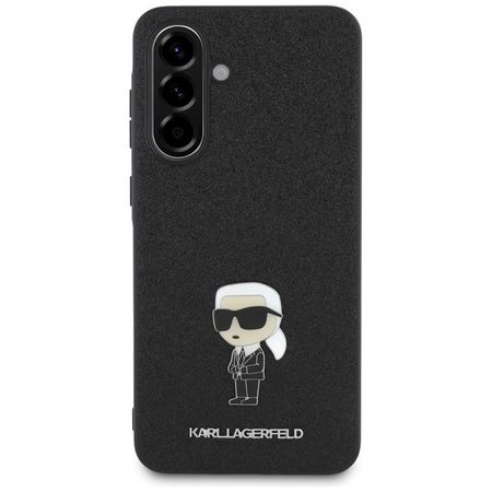 Karl Lagerfeld Fixed Glitter Iconic Logo Metal Pin - Case for Samsung Galaxy A36 5G (black)