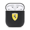 Ferrari On Track Leather - Tasche für AirPods 1/2 Generation (Schwarz)