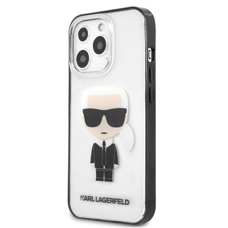 Karl Lagerfeld Ikonik Karl- iPhone 13 Pro Max Case (transparent / cadre noir)