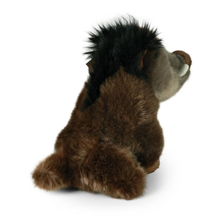 Rappa - Mascotte realistica in peluche Cinghiale seduto 18 cm Ecologico