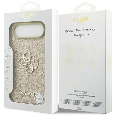 ETUI DO IPHONE AIR GUESS ORYGINALNE ZŁOTE BROKATOWE ELEGANCKIE MODNE CASE