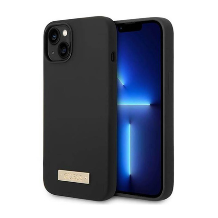 Guess Silikonové pouzdro MagSafe s logem - iPhone 14 (černé)