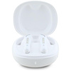 Guess Flat Classic Logo Electroplated - Casque TWS + étui de chargement (blanc)