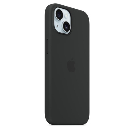 Apple Silikonhülle - Silikonhülle mit MagSafe für iPhone 15 (schwarz)