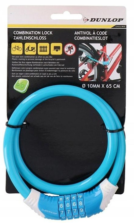 Dunlop - Anti-Diebstahl-Code Fahrradschloss (blau)