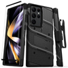ZIZO BOLT Series - Pancerne etui Samsung Galaxy S23 Ultra ze szkłem 9H na ekran + uchwyt z podstawką (czarny)