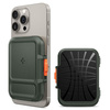 Spigen Lock Fit MagSafe - Portefeuille magnétique (vert militaire)