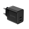 Crong Ultra Compact GaN - 2x USB-C 35W PD 3.0 Wall Charger with PPS (Black)