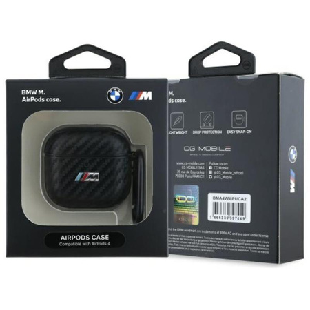 BMW PU Carbon M Collection - Étui AirPods 4 (noir)