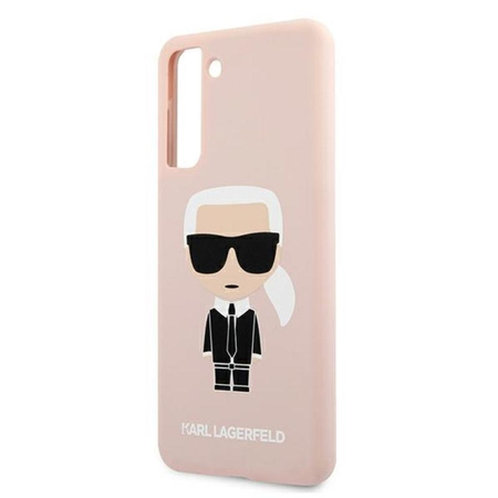 Pouzdro Karl Lagerfeld Fullbody Silicone Iconic - Samsung Galaxy S21 + (růžové)