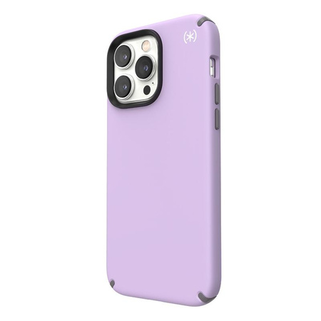 Speck Presidio2 Pro - Coque antibactérienne pour iPhone 14 Pro Max (Violet printanier / Gris nuageux / Blanc)