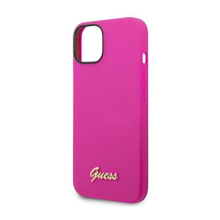 Guess Silicone Vintage - Coque iPhone 14 Plus (fuchsia)