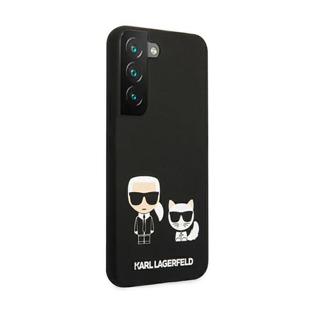 Karl Lagerfeld Slilicone Karl & Choupette - Samsung Galaxy S22+ Tasche (schwarz)