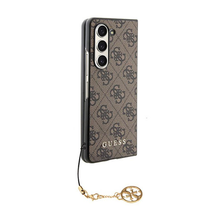 Guess 4G Charms Kollektion - Tasche für Samsung Galaxy Z Fold 5 (braun)