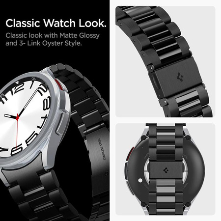 Spigen Modern Fit szíj - karkötő Samsung Galaxy Watch 6 Classic 47 mm-es órához (fekete)