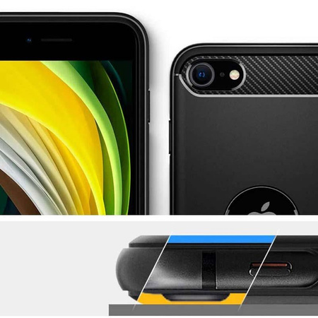 Spigen Rugged Armor - Case iPhone SE 2022 / SE 2020 / 8 / 7 (Black)